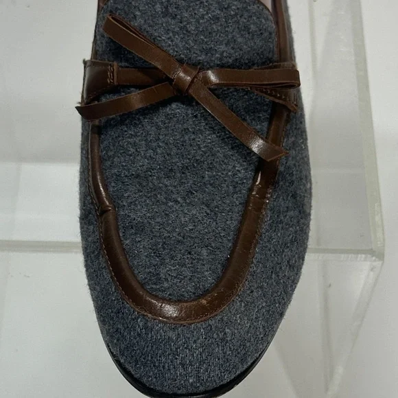 J. Crew Flannel Academy Loafers Gray and Brown Women's Loafers 7.5 - Picture 6 of 12